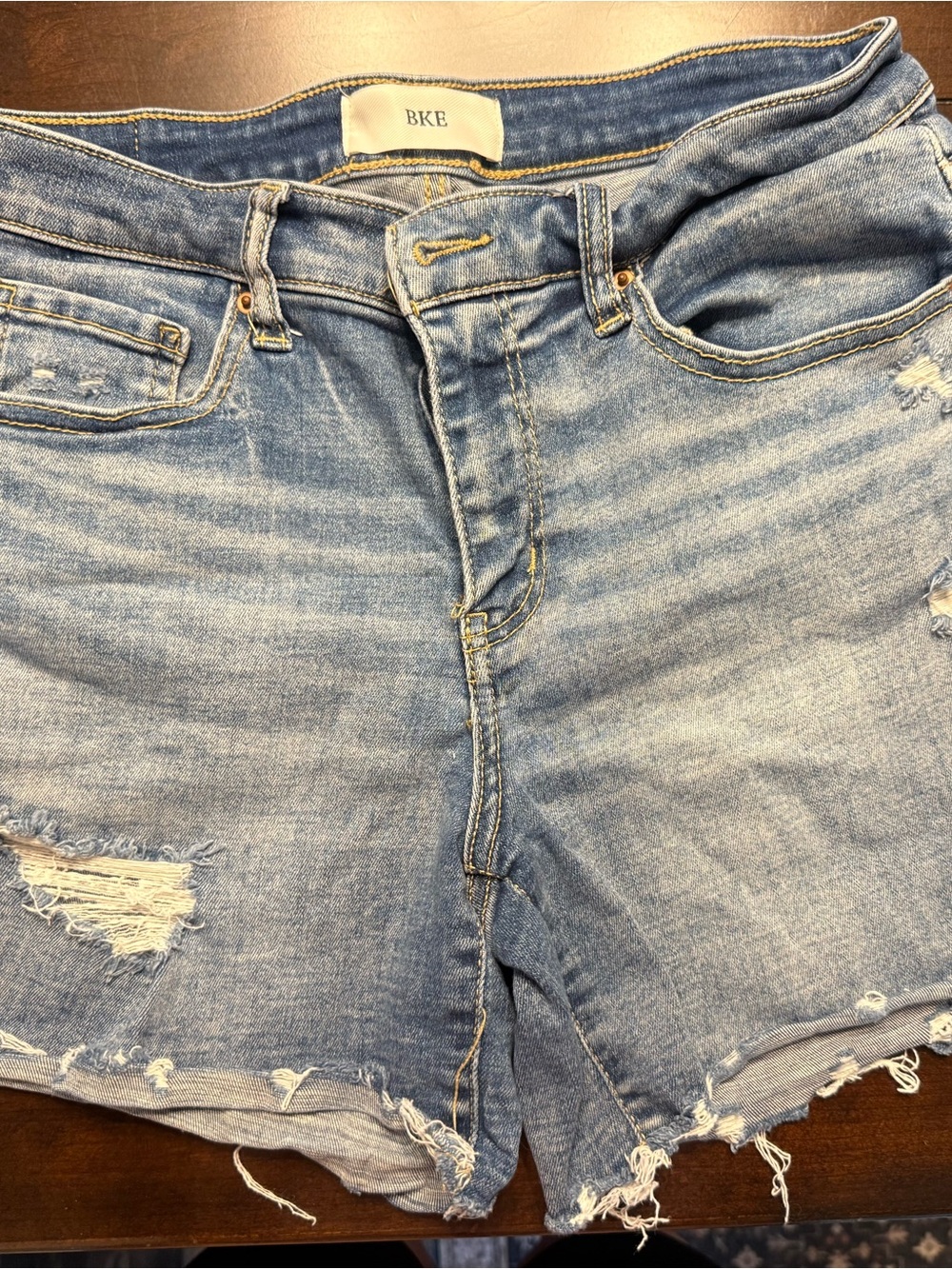 BKE Light Wash Distressed Jean Shorts